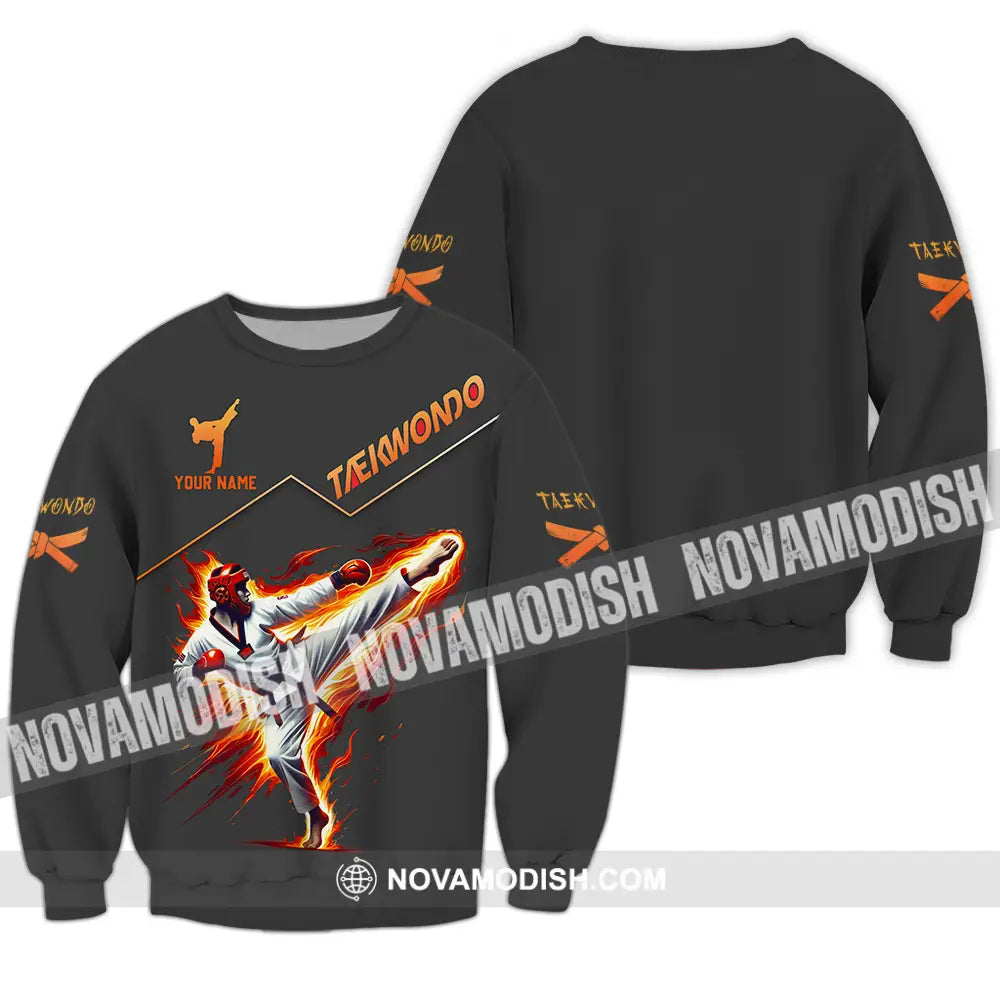 Unisex Shirt - Custom Text Shirt Taekwondo Long Sleeve / S T-shirt