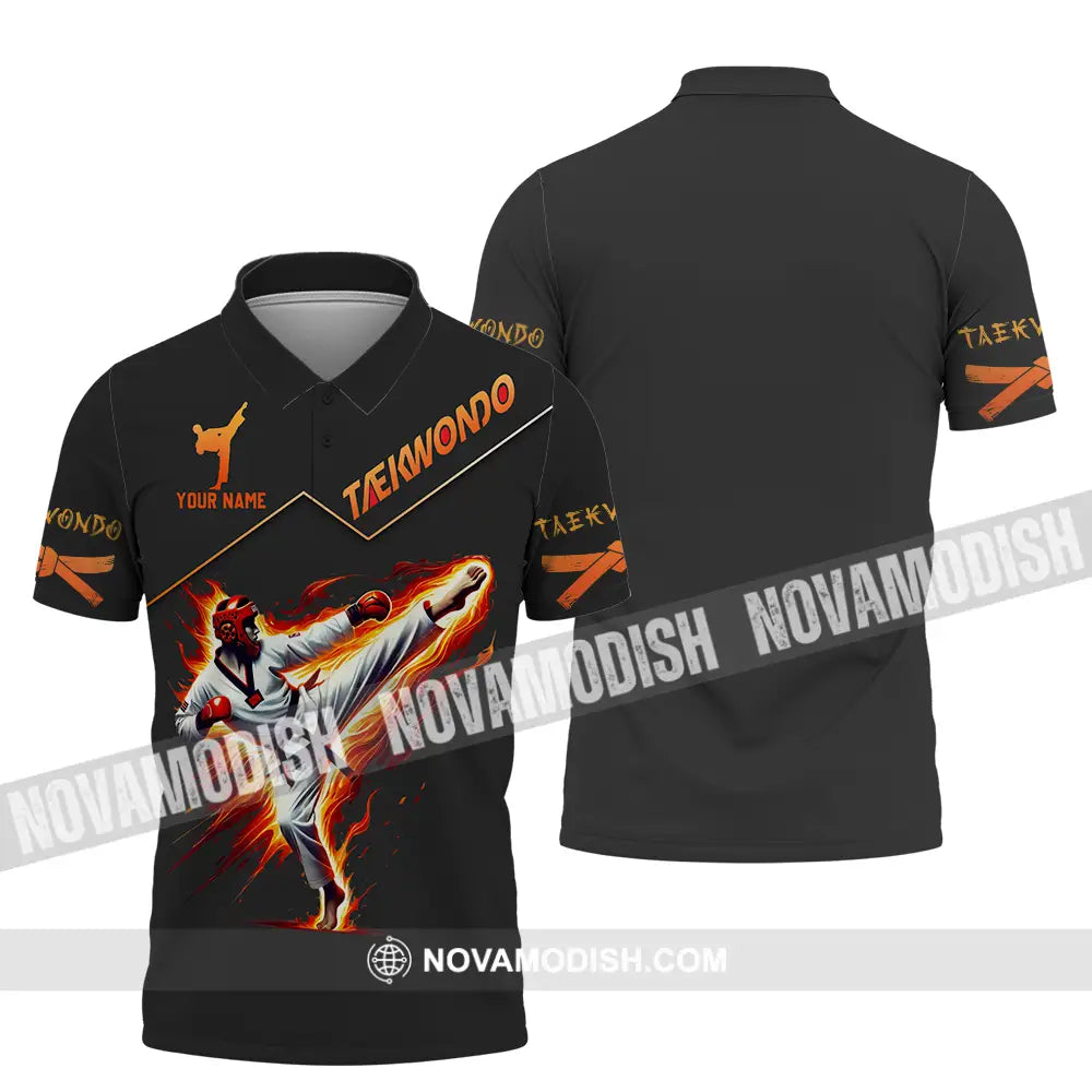 Unisex Shirt - Custom Text Shirt Taekwondo Polo Shirt / S T-shirt