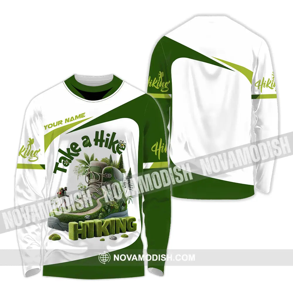 Unisex Shirt - Custom Text Shirt Take A Hike Long Sleeve Shirt / S T-shirt