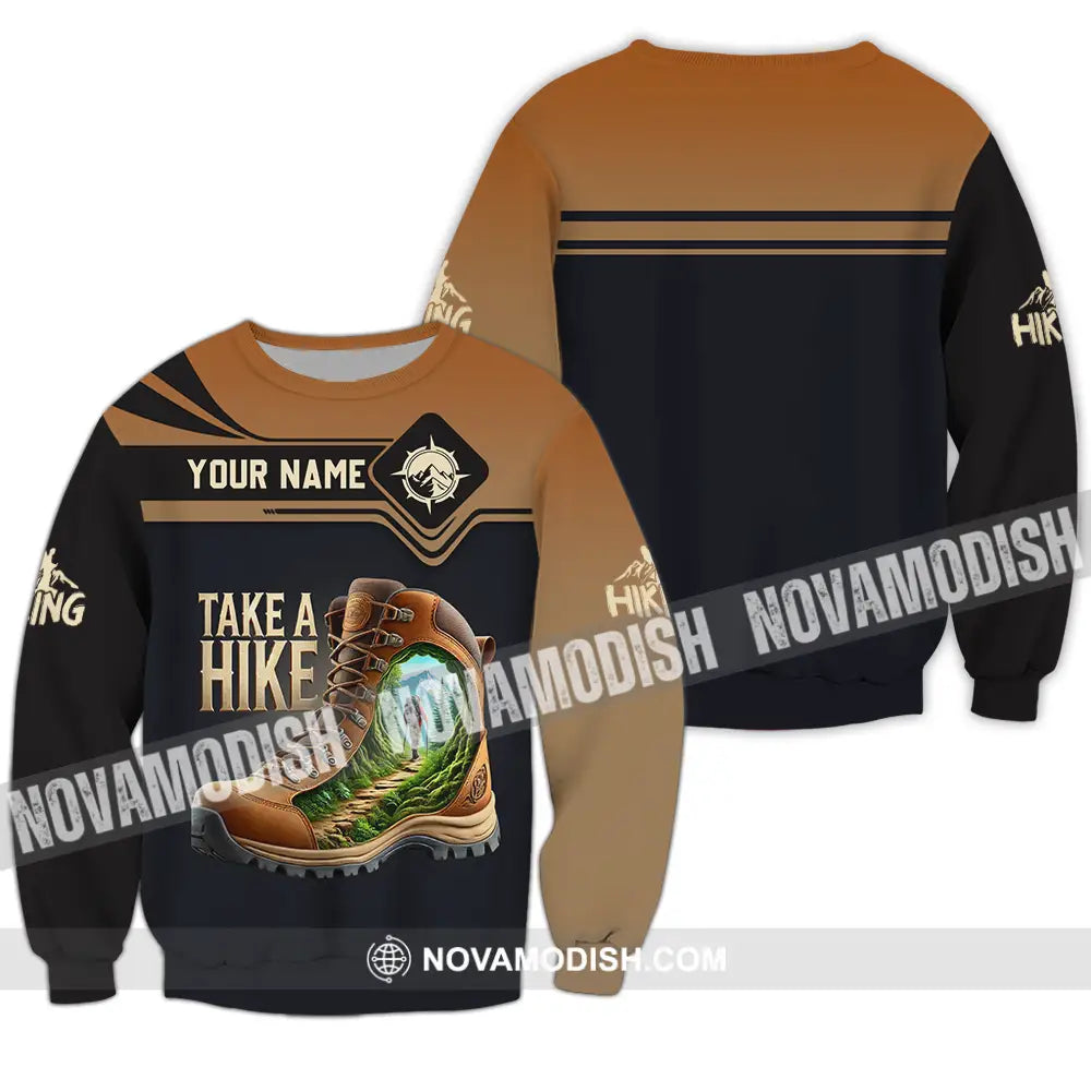 Unisex Shirt - Custom Text Shirt Take A Hike Long Sleeve / S T-shirt