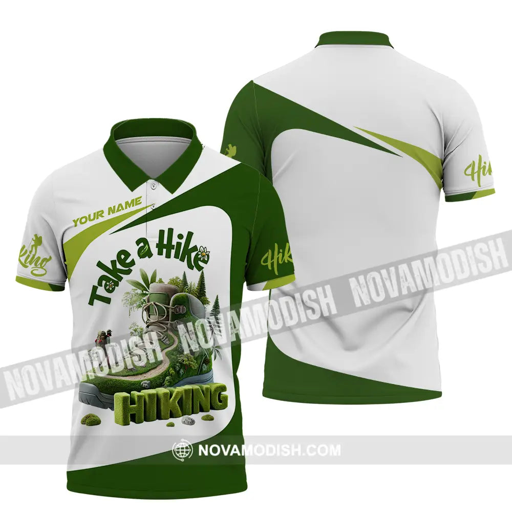Unisex Shirt - Custom Text Shirt Take A Hike Polo Shirt / S T-shirt
