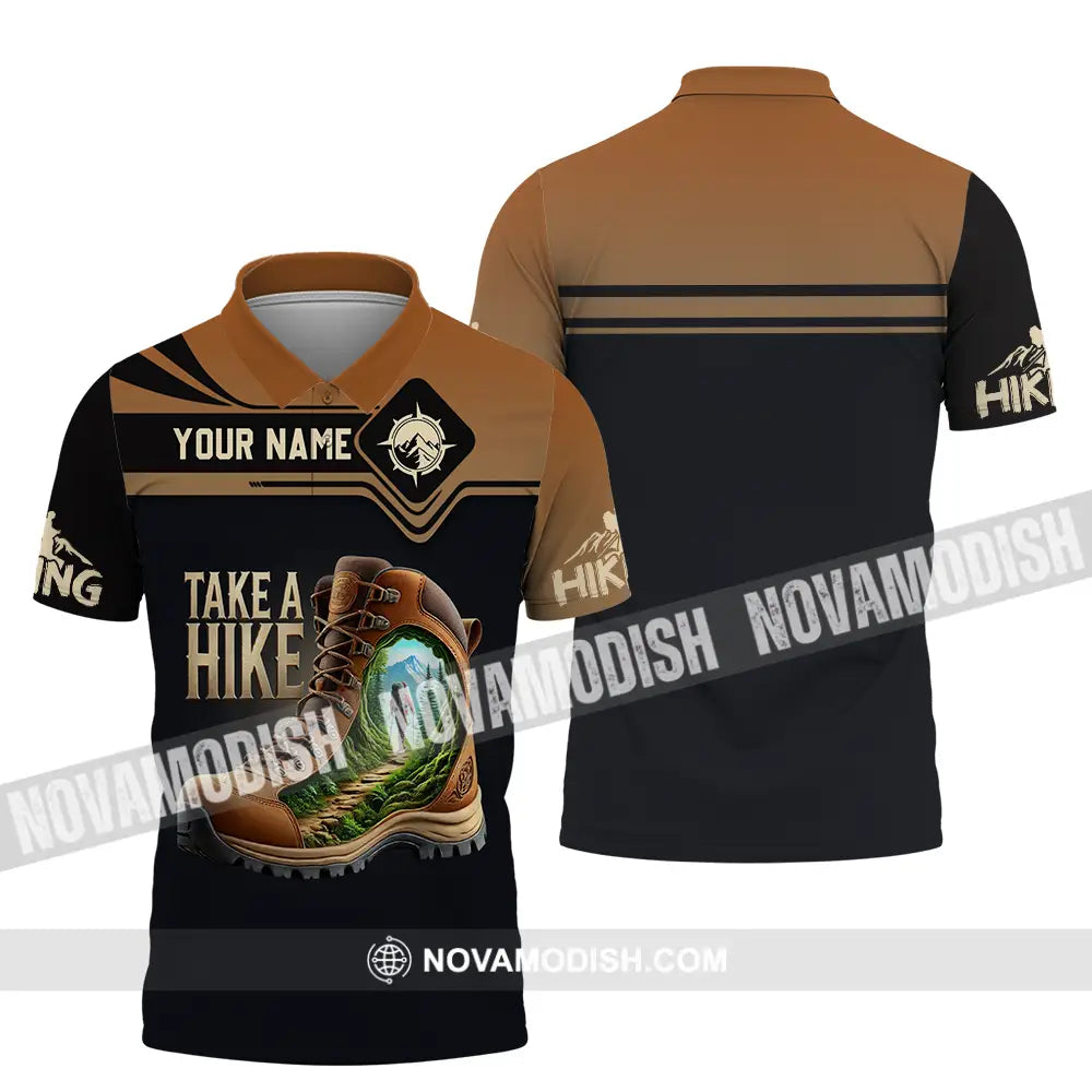Unisex Shirt - Custom Text Shirt Take A Hike Polo Shirt / S T-shirt