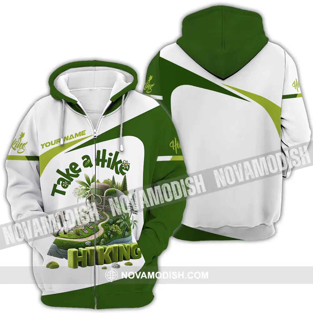 Unisex Shirt - Custom Text Shirt Take A Hike Zipper Hoodie / S T-shirt