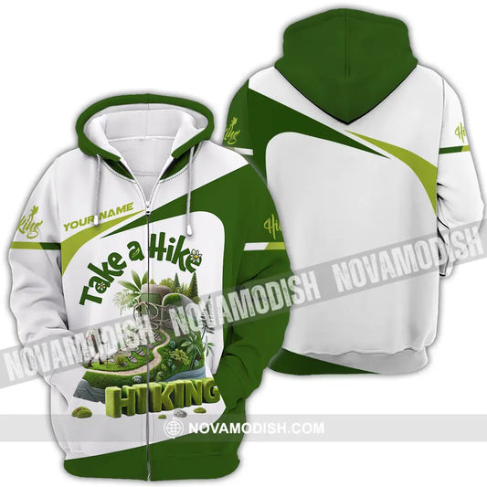 Unisex Shirt - Custom Text Shirt Take A Hike Zipper Hoodie / S T-shirt