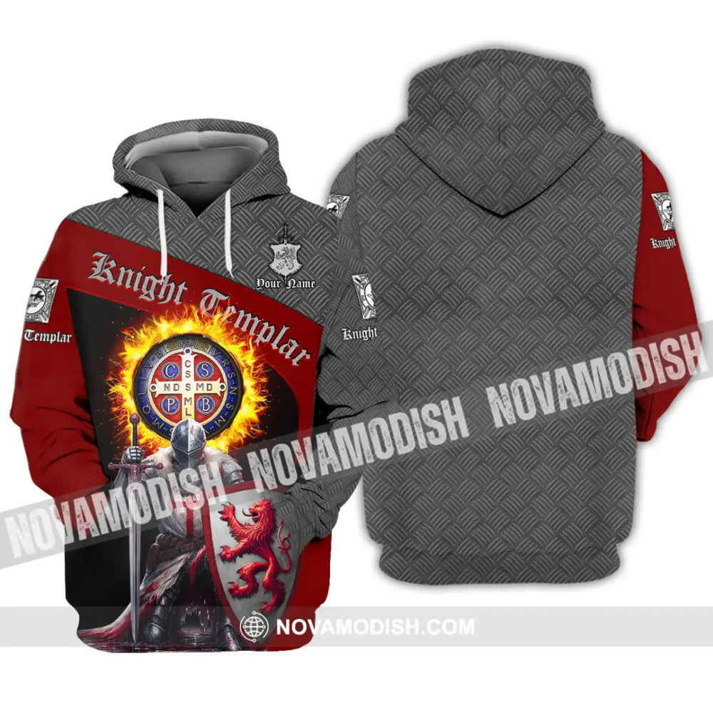Unisex Shirt - Custom Text Shirt Templar Knight England Shirt Hoodie / S T-shirt