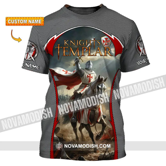Unisex Shirt - Custom Text Shirt Templar Knight England Shirt T-shirt