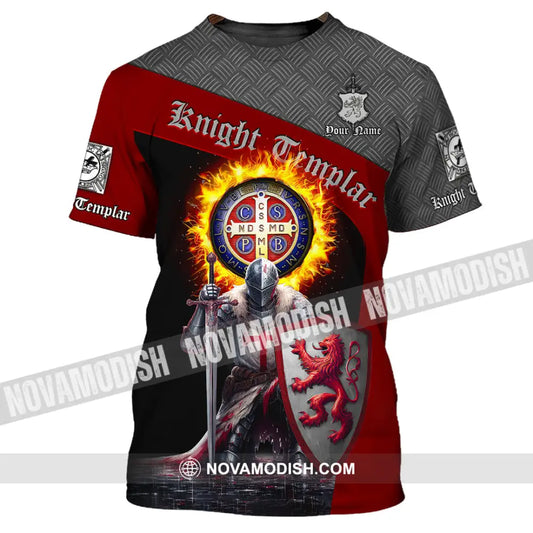 Unisex Shirt - Custom Text Shirt Templar Knight England Shirt T-Shirt / S T-shirt