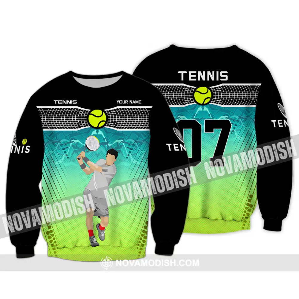 Unisex Shirt - Custom Text Shirt Tennis Shirt Long Sleeve / S T-shirt