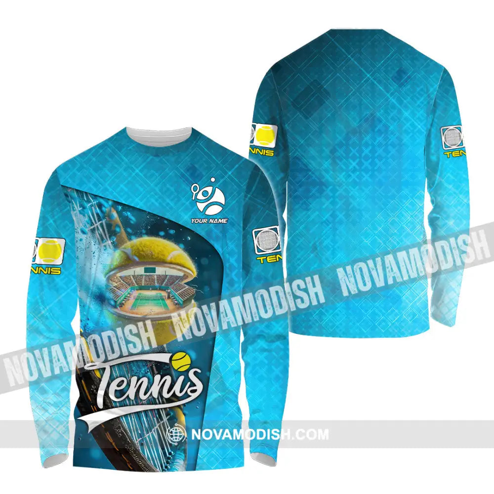 Unisex Shirt - Custom Text Shirt Tennis Shirt Long Sleeve Shirt / S T-shirt