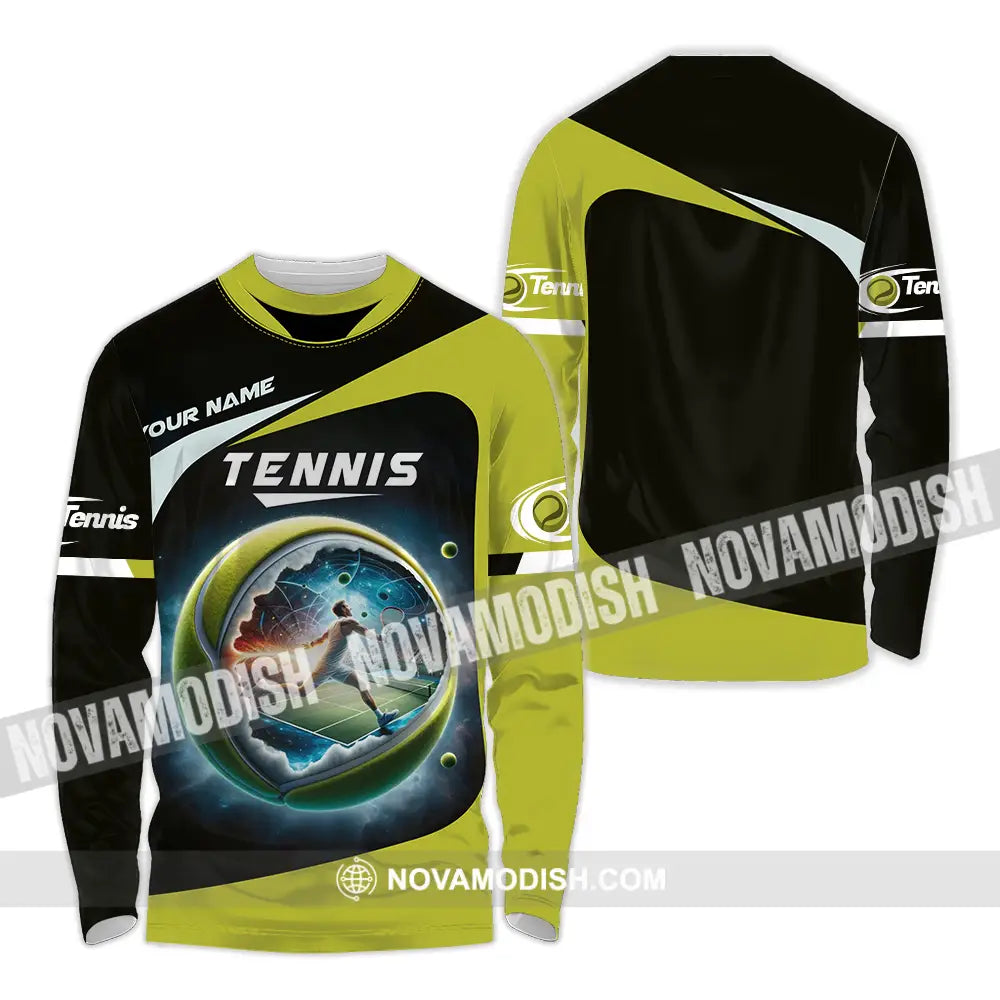 Unisex Shirt - Custom Text Shirt Tennis Shirt Long Sleeve Shirt / S T-shirt