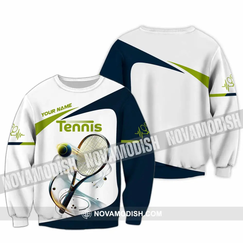Unisex Shirt - Custom Text Tennis Player Long Sleeve / S T-Shirt