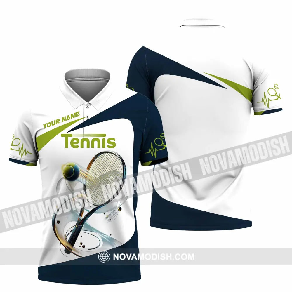Unisex Shirt - Custom Text Tennis Player Polo / S T-Shirt