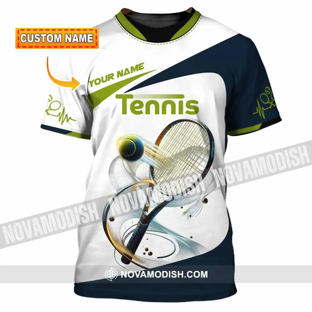 Unisex Shirt - Custom Text Tennis Player T-Shirt