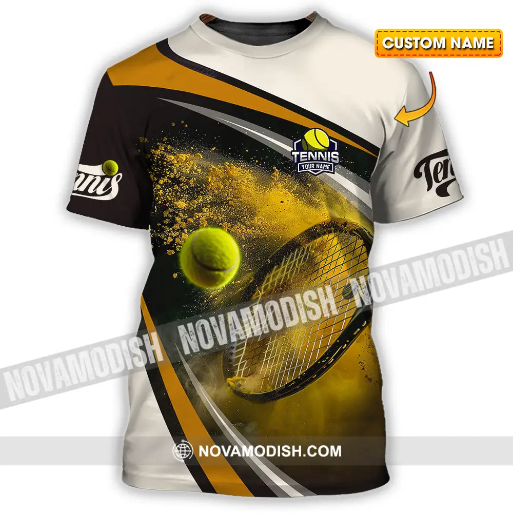 Unisex Shirt - Custom Text Shirt Tennis T-shirt