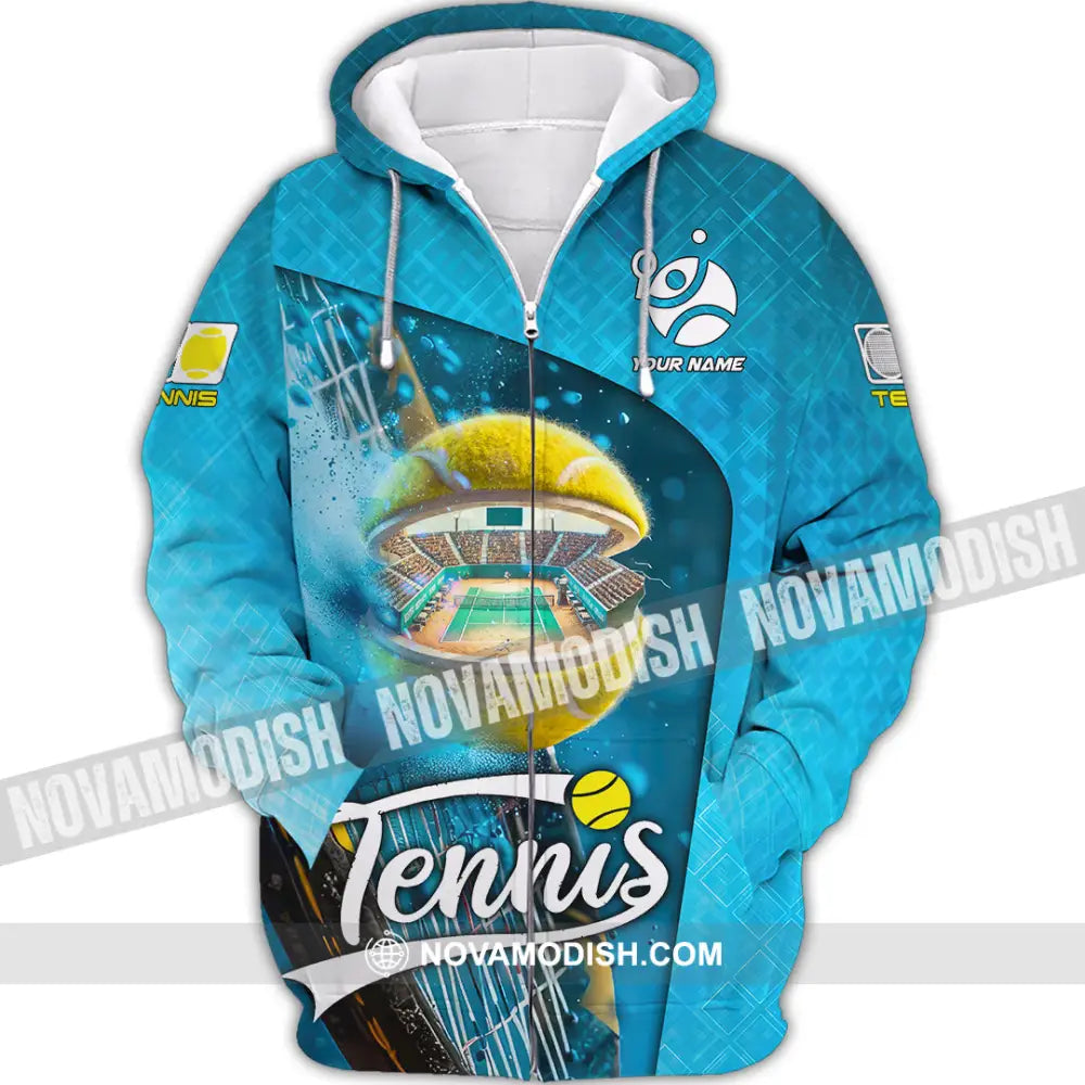 Unisex Shirt - Custom Text Shirt Tennis Shirt Zipper Hoodie / S T-shirt