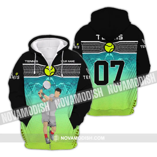 Unisex Shirt - Custom Text Shirt Tennis Shirt Zipper Hoodie / S T-shirt