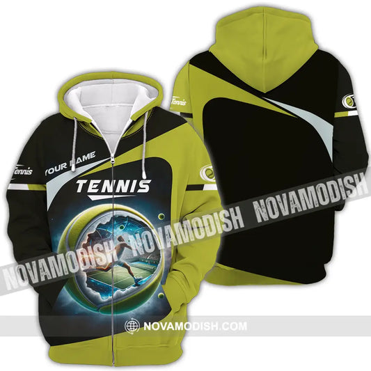 Unisex Shirt - Custom Text Shirt Tennis Shirt Zipper Hoodie / S T-shirt