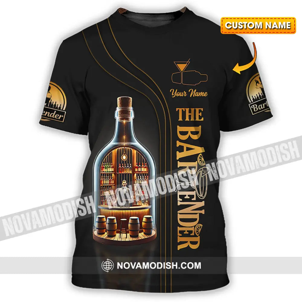 Unisex Shirt - Custom Text The Bartender T-Shirt