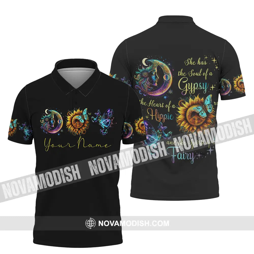 Unisex Shirt - Custom Text Shirt The Heart Of A Hippie Shirt Polo Shirt / S T-shirt