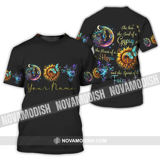 Unisex Shirt - Custom Text Shirt The Heart Of A Hippie Shirt T-Shirt / S T-shirt