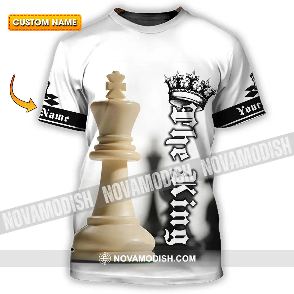 Unisex Shirt - Custom Text Shirt The King Chess T-shirt