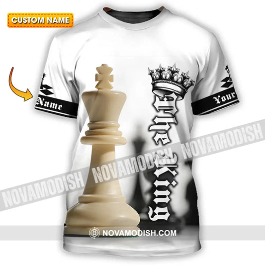 Unisex Shirt - Custom Text Shirt The King Chess T-shirt