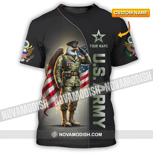 Unisex Shirt - Custom Text Us Army T-Shirt