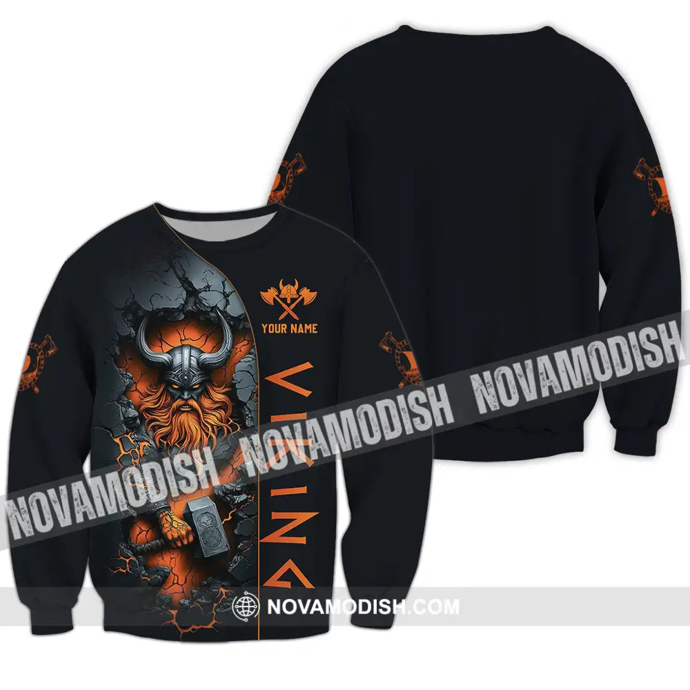 Unisex Shirt - Custom Text Shirt Viking Long Sleeve / S T-shirt