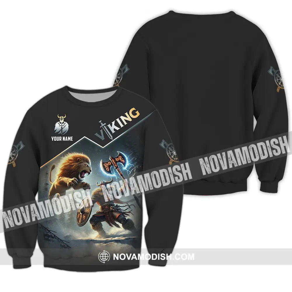Unisex Shirt - Custom Text Shirt Viking Long Sleeve / S T-shirt