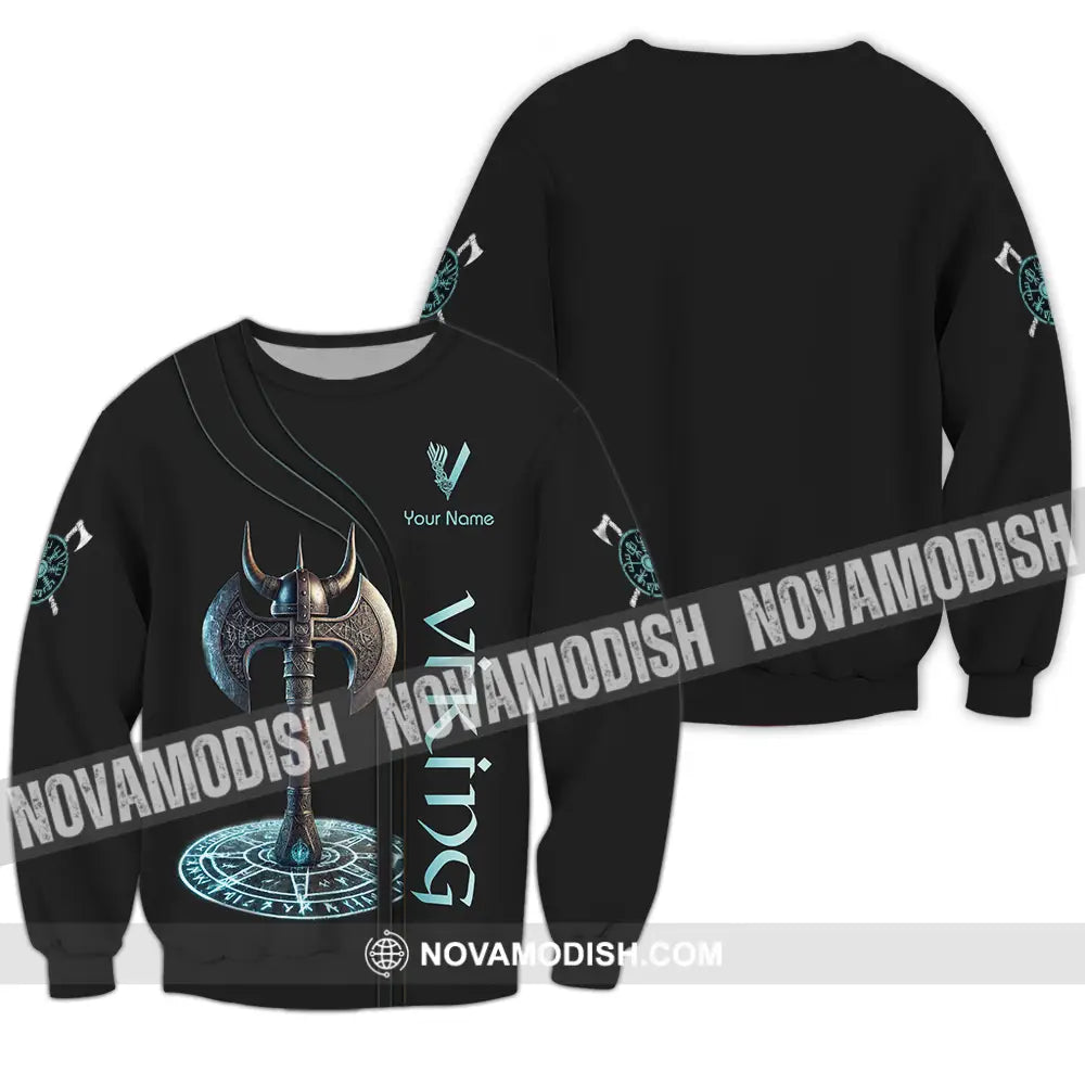 Unisex Shirt - Custom Text Viking Long Sleeve / S T-Shirt