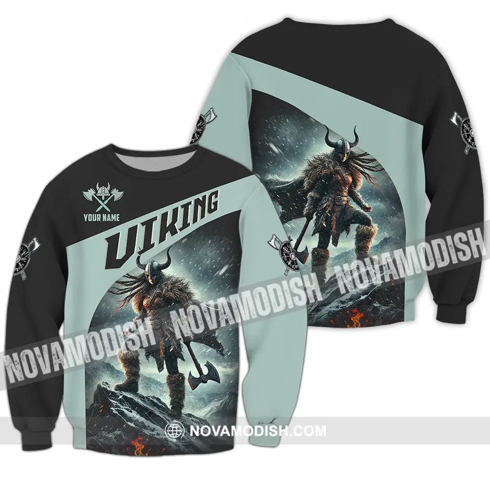 Unisex Shirt - Custom Text Shirt Viking Long Sleeve / S T-shirt