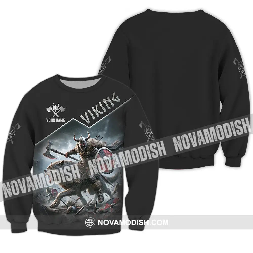 Unisex Shirt - Custom Text Shirt Viking Long Sleeve / S T-shirt