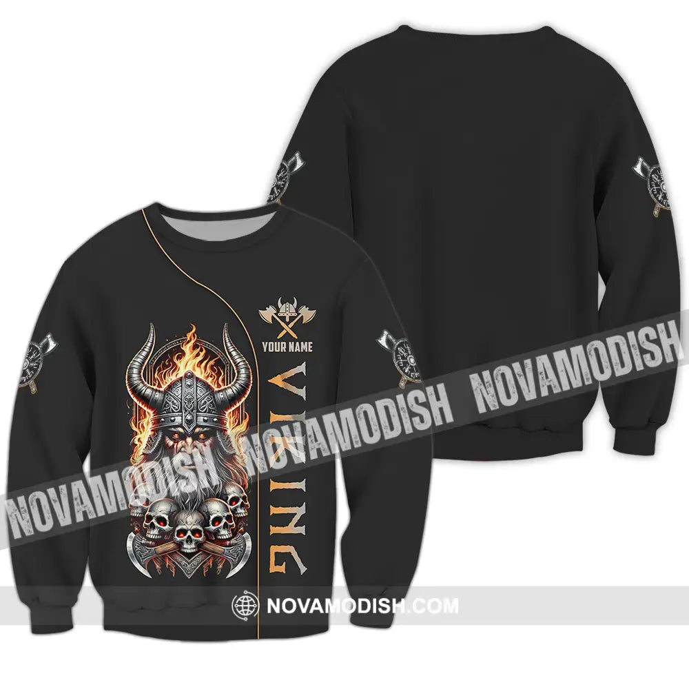 Unisex Shirt - Custom Text Shirt Viking Long Sleeve / S T-shirt