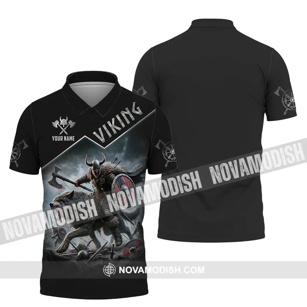 Unisex Shirt - Custom Text Shirt Viking Polo Shirt / S T-shirt