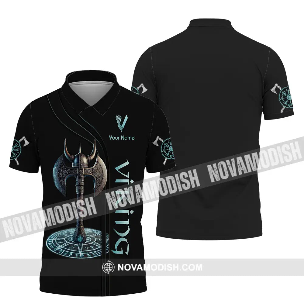 Unisex Shirt - Custom Text Viking Polo / S T-Shirt