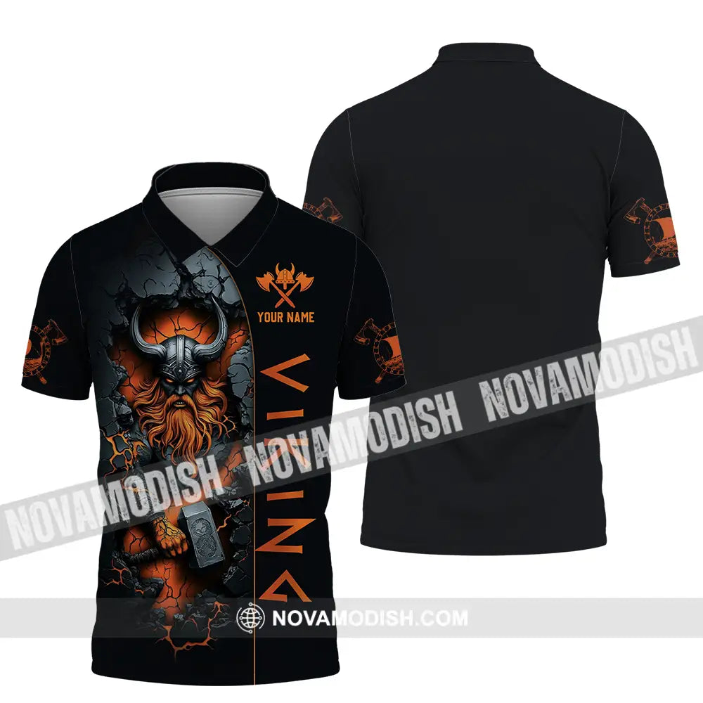 Unisex Shirt - Custom Text Shirt Viking Polo Shirt / S T-shirt