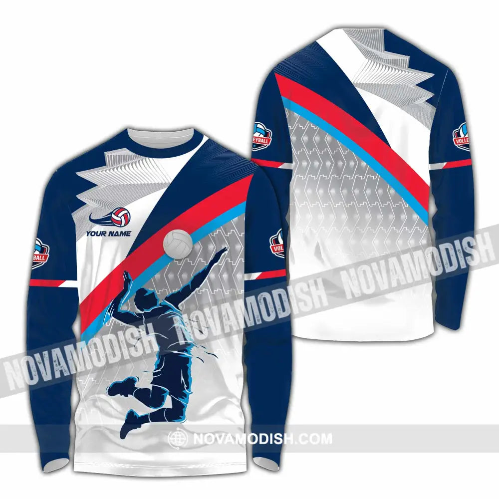 Unisex Shirt - Custom Text Shirt Volleyball Shirt Long Sleeve Shirt / S T-shirt