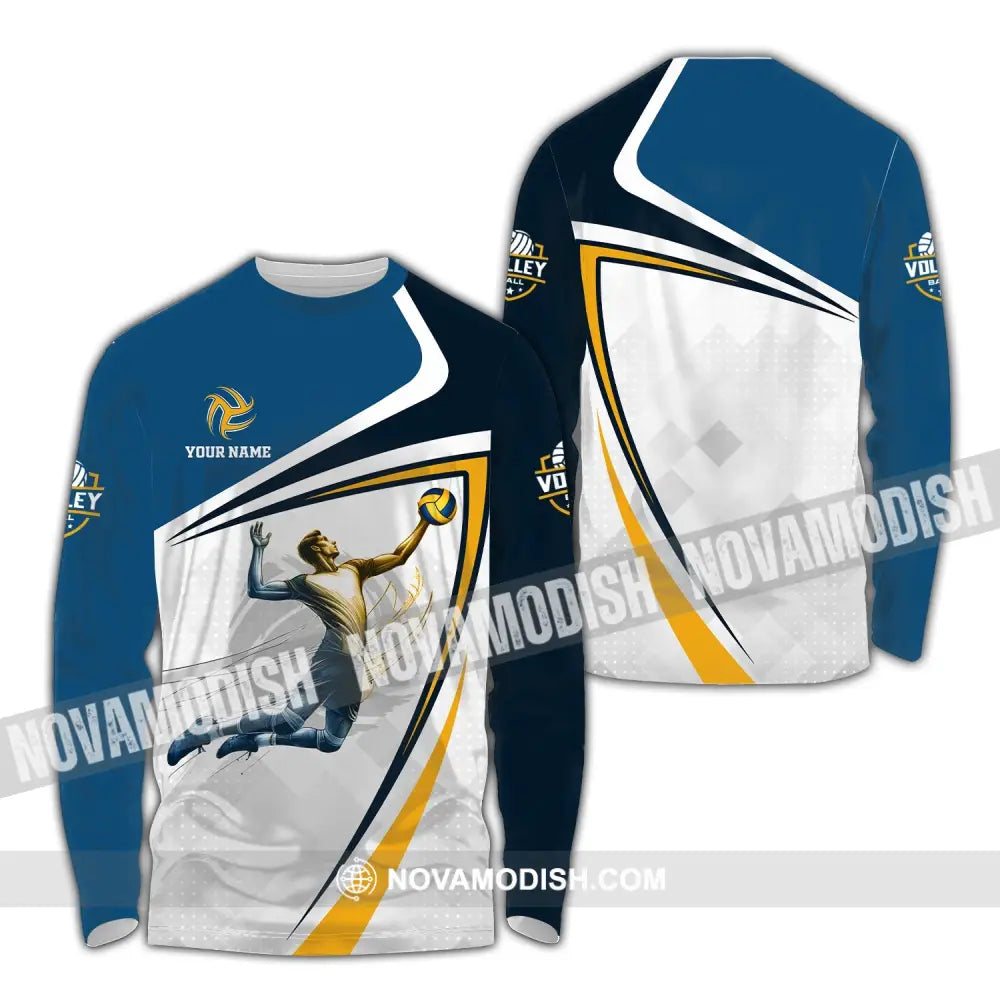 Unisex Shirt - Custom Text Volleyball Long Sleeve / S T-Shirt