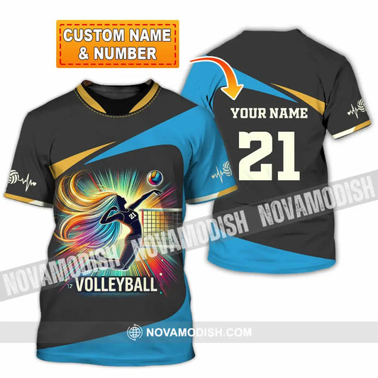 Unisex Shirt - Custom Text Shirt Volleyball Shirt T-shirt