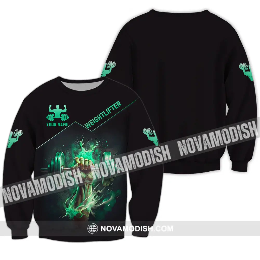 Unisex Shirt - Custom Text Shirt Weightlifter Long Sleeve / S T-shirt