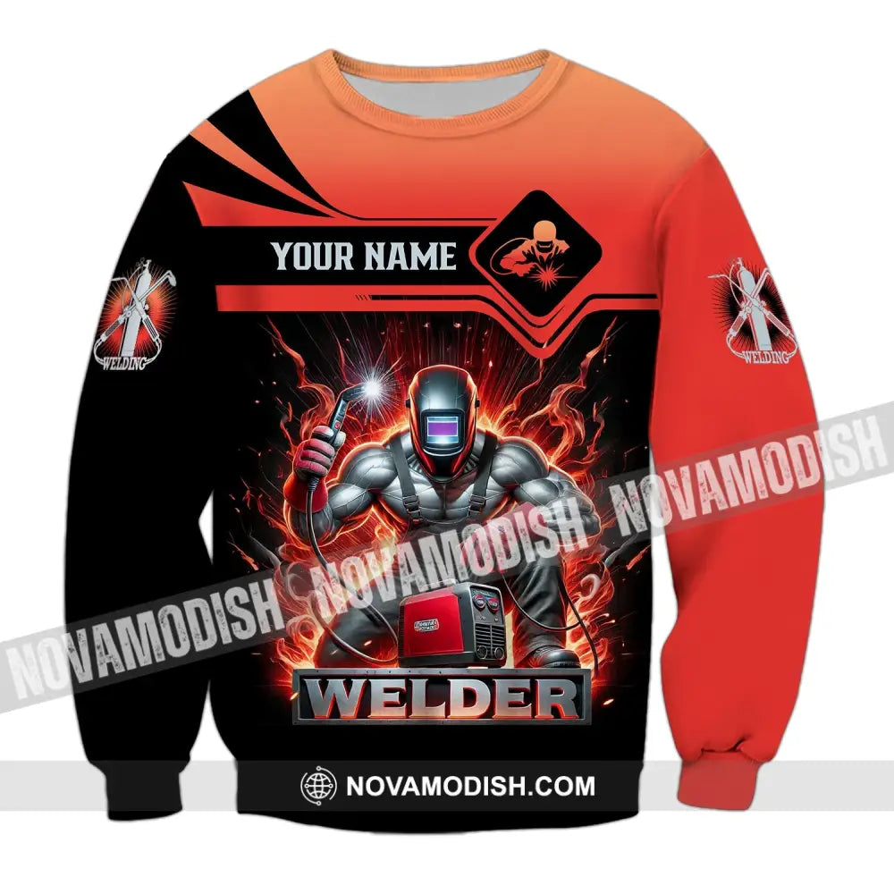 Unisex Shirt - Custom Text Welder Long Sleeve / S T-Shirt