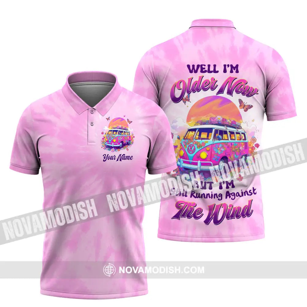 Unisex Shirt - Custom Text Shirt Well I’m Older Now But I’m Still Running Against The Wind Hippie Girl Shirt Polo Shirt