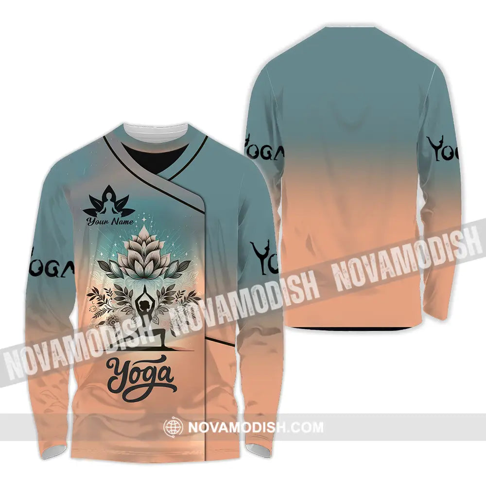 Unisex Shirt - Custom Text Yoga Long Sleeve / S T-Shirt
