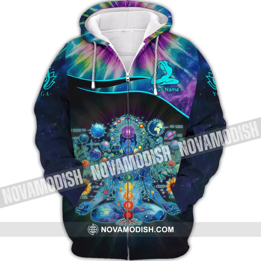 Unisex Shirt - Custom Text Yoga Zipper Hoodie / S T-Shirt