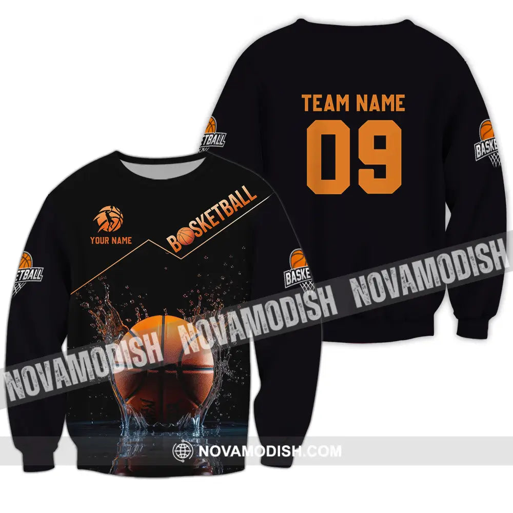 Unisex Shirt - Custom Texts Shirt Basketball Long Sleeve / S T-shirt