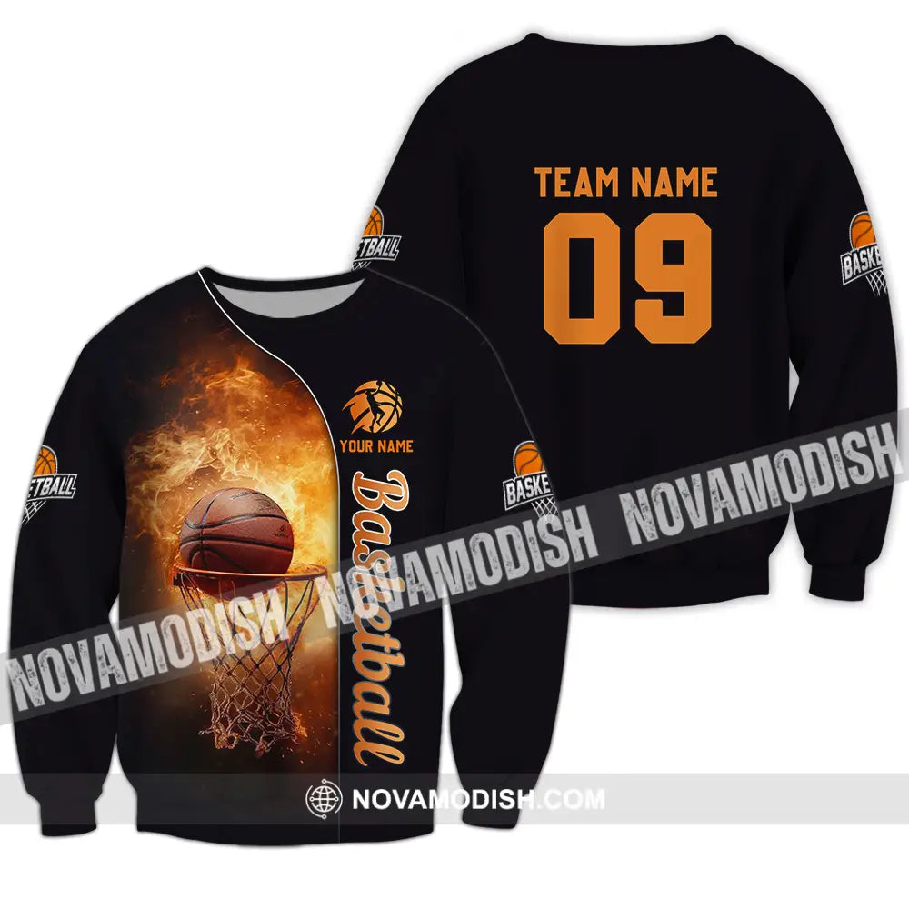 Unisex Shirt - Custom Texts Shirt Basketball Long Sleeve / S T-shirt