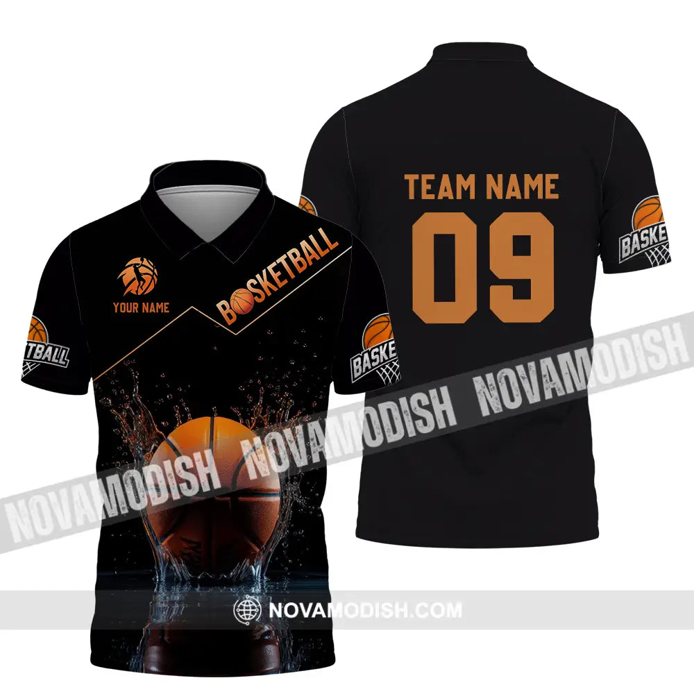 Unisex Shirt - Custom Texts Shirt Basketball Polo Shirt / S T-shirt