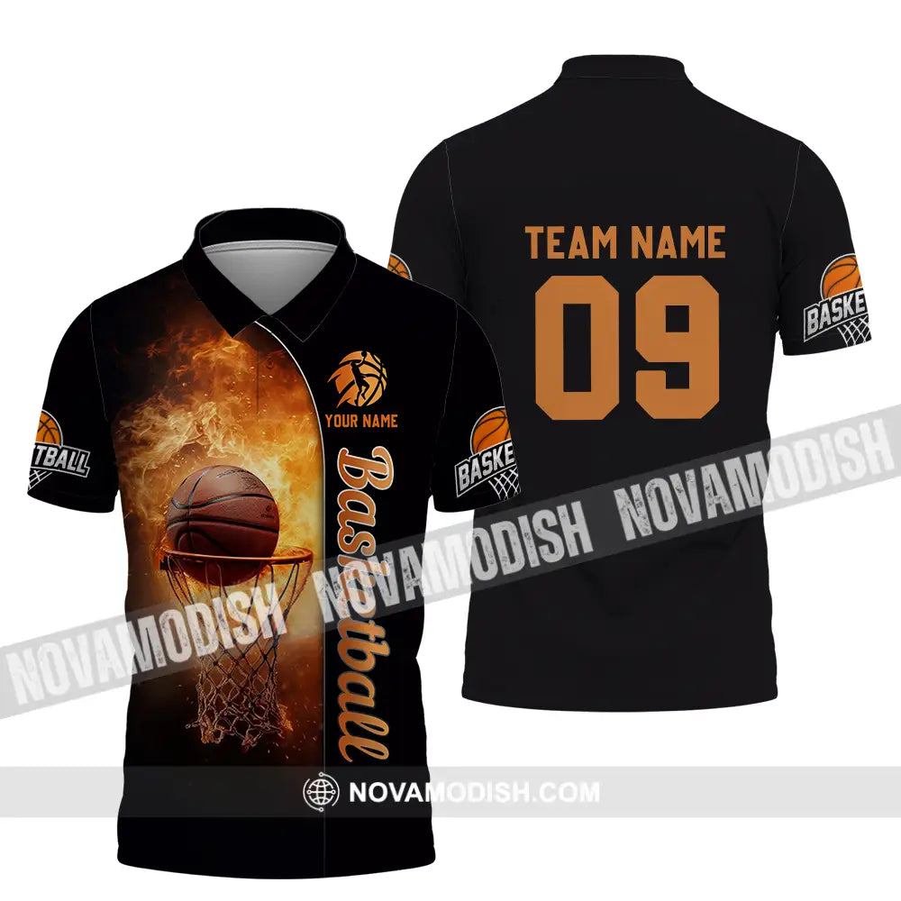 Unisex Shirt - Custom Texts Shirt Basketball Polo Shirt / S T-shirt
