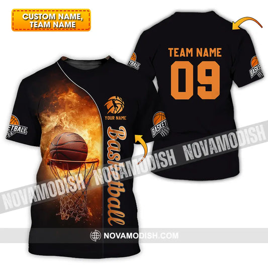 Unisex Shirt - Custom Texts Shirt Basketball T-shirt