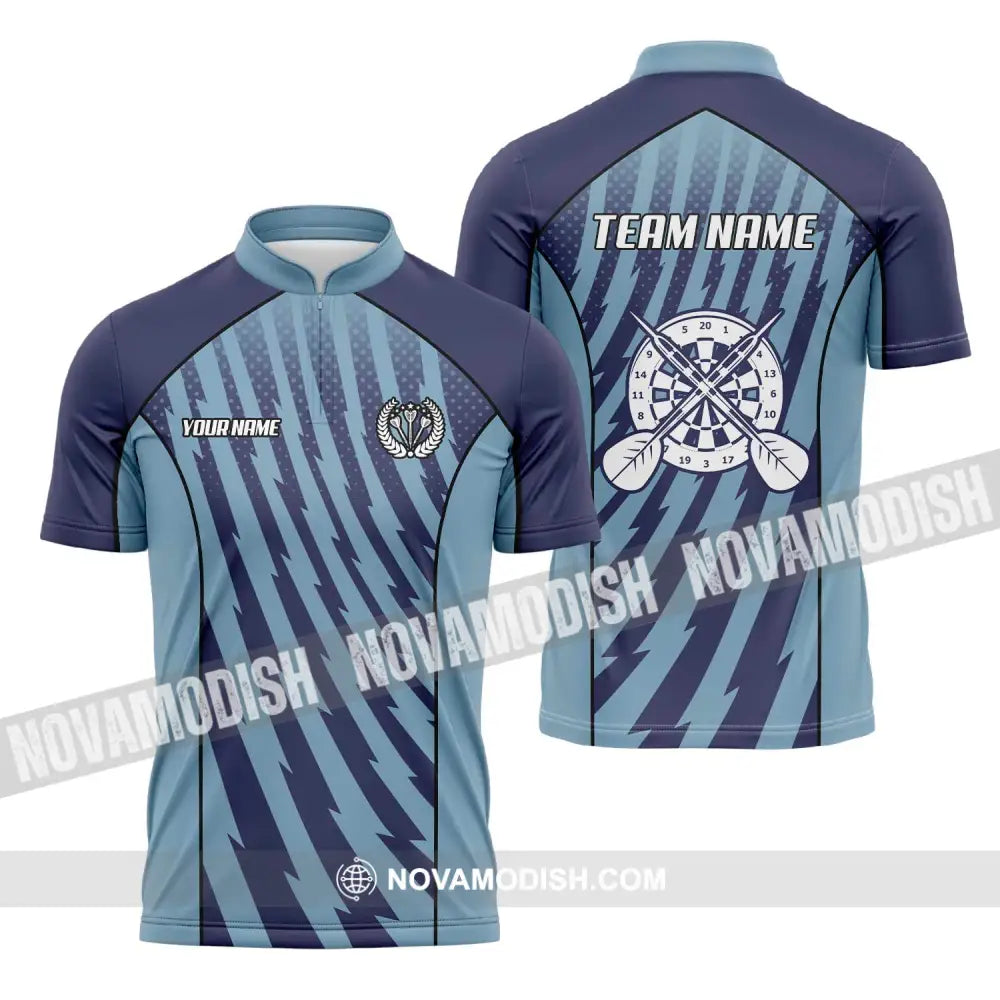 Unisex Shirt - Custom Texts Darts Icon Sport Shirt Zipper Polo Shirt / S T-shirt